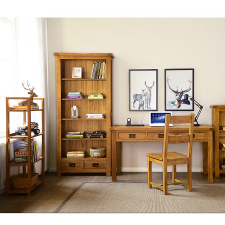 Rustic Oak : Kệ Sách Gỗ Sồi - 90cm